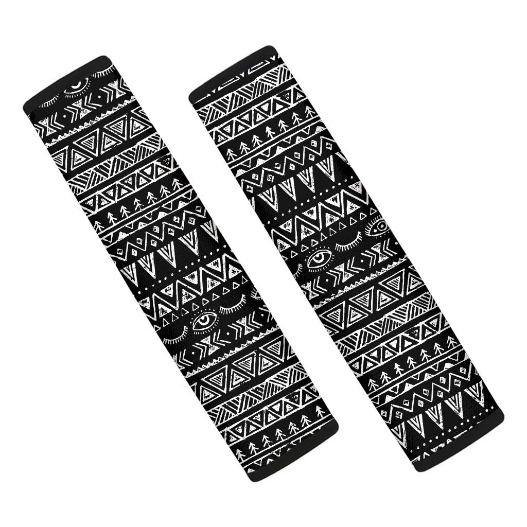 Black And White Doodle Tribal Aztec Print Seat Belt Cover-grizzshop