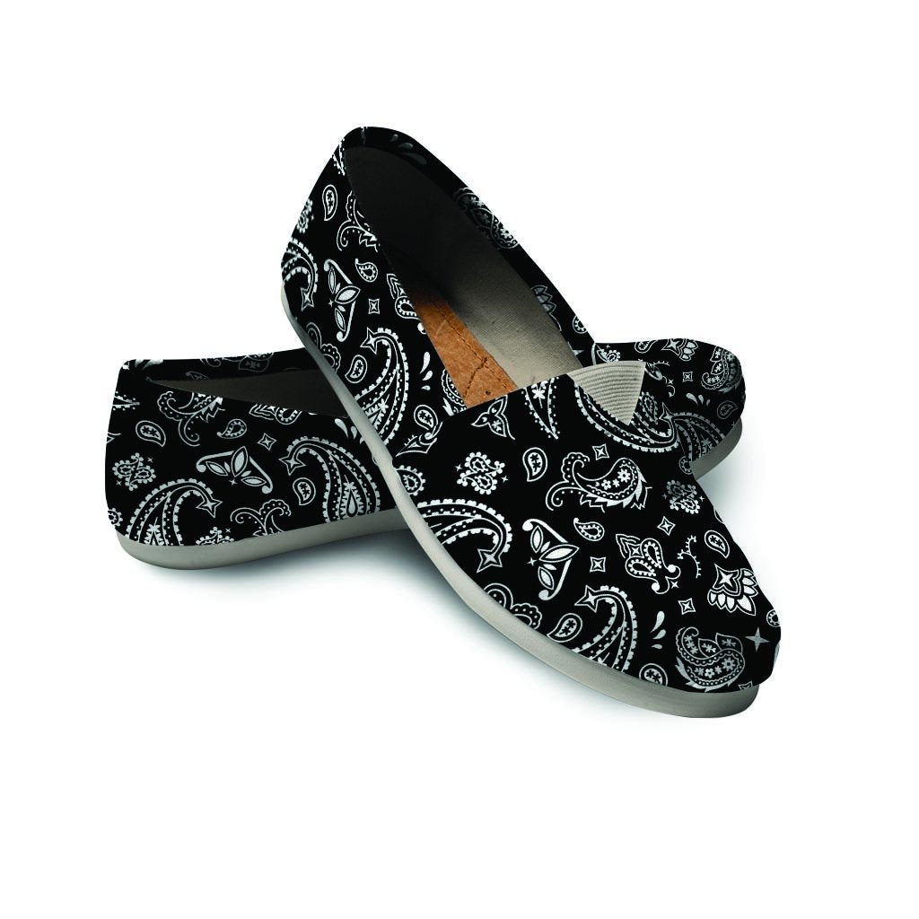 Black Bandana Canvas Shoes-grizzshop