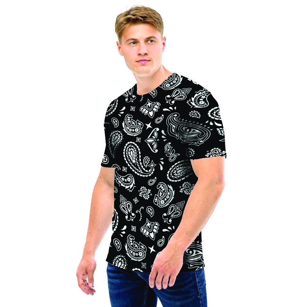 Black Bandana Men T Shirt-grizzshop