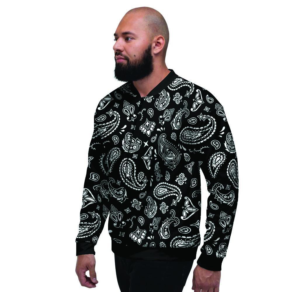 Black Bandana Men's Bomber Jacket-grizzshop