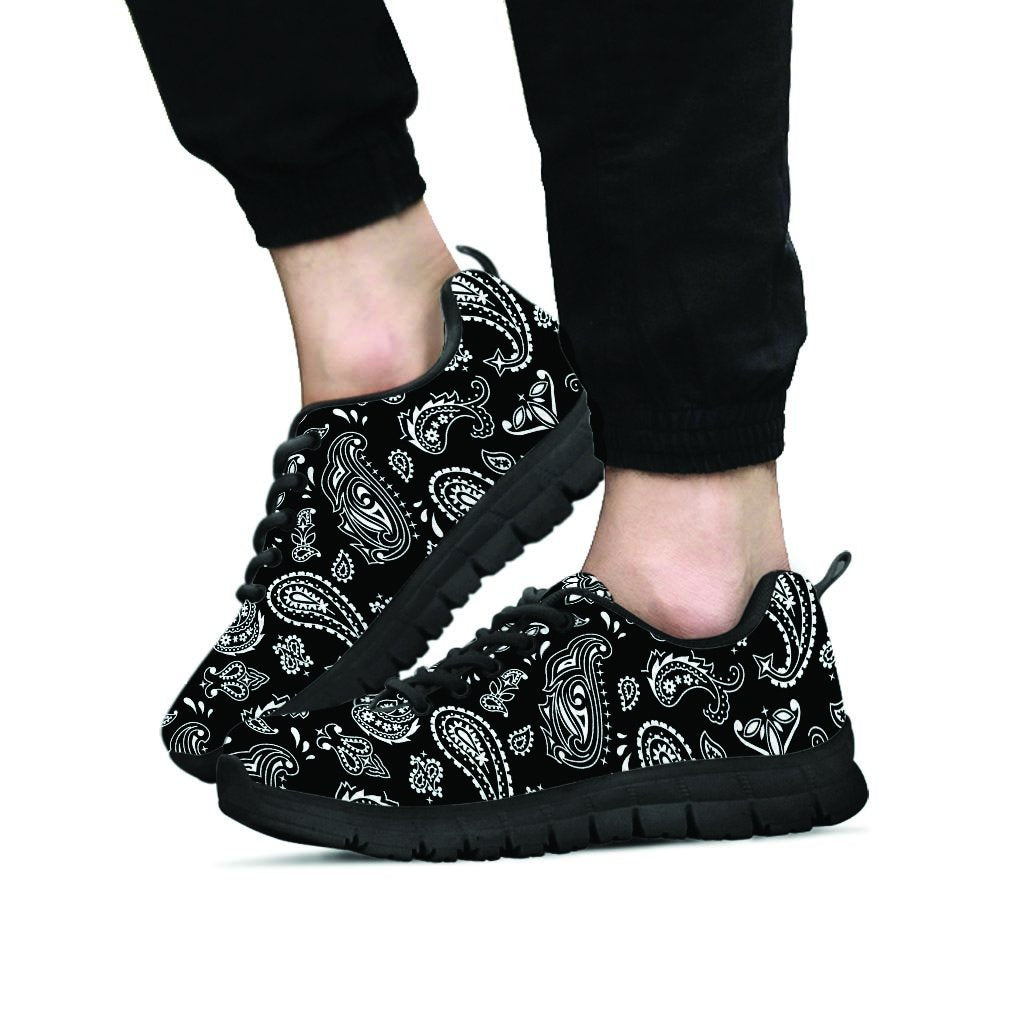 Black Bandana Men's Sneakers-grizzshop