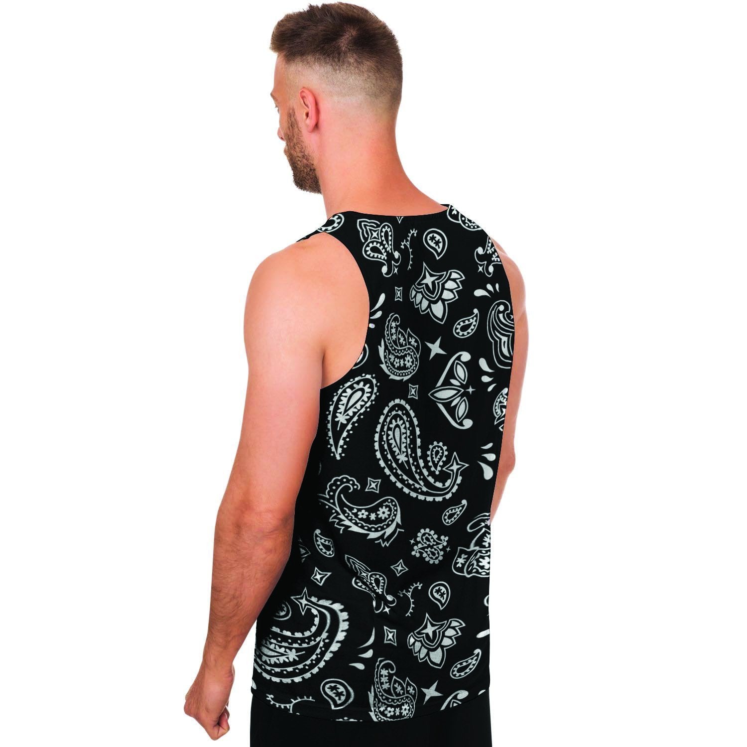 Black Bandana Men's Tank Tops-grizzshop