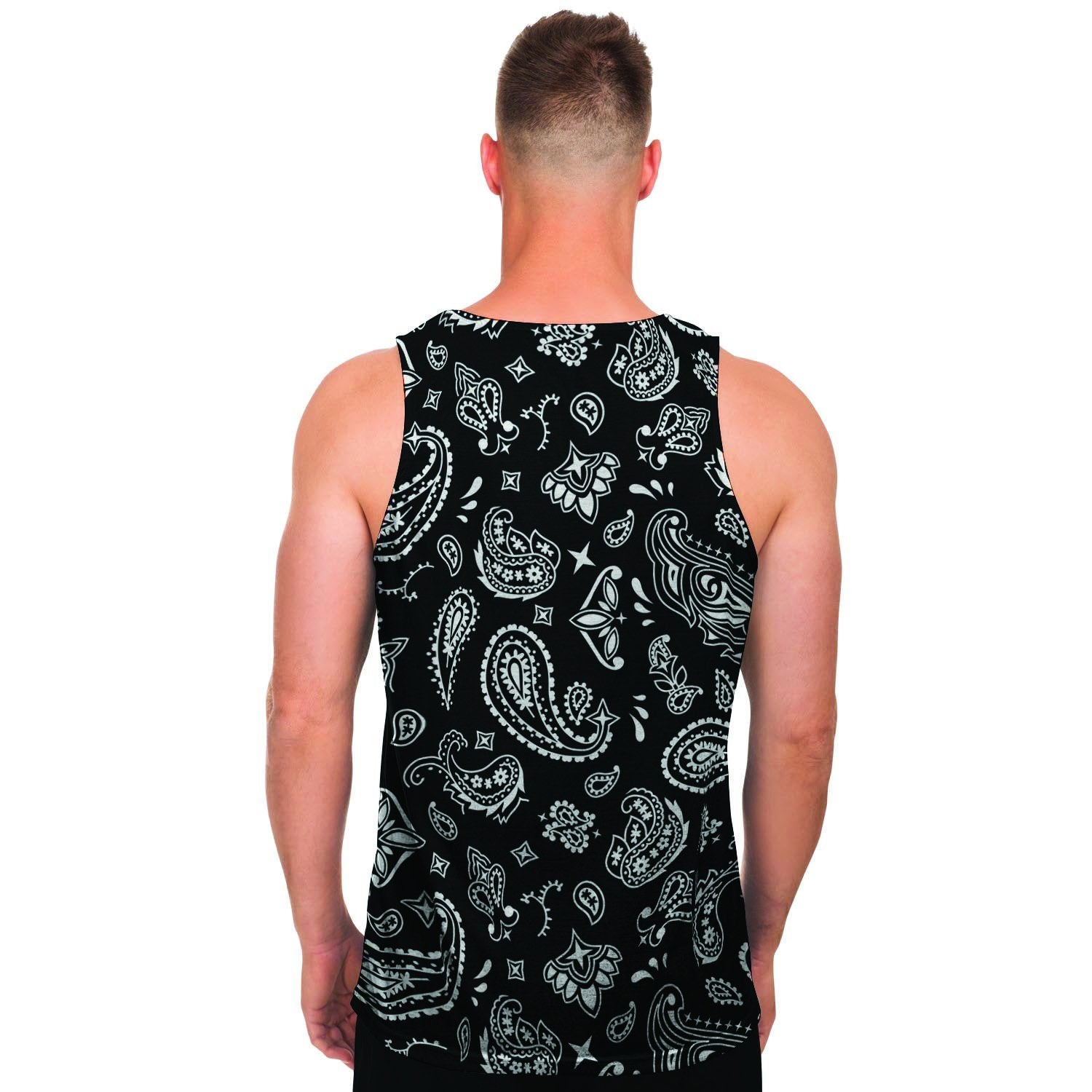 Black Bandana Men's Tank Tops-grizzshop