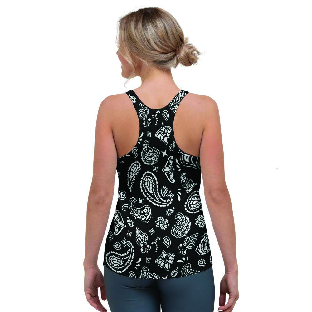 Black Bandana Women's Racerback Tank Top-grizzshop