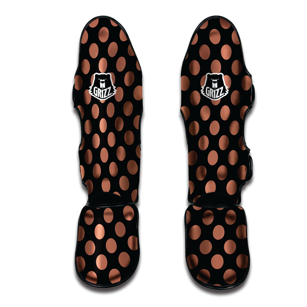 Brown And Black Polka Dot Muay Thai Boxing Shorts