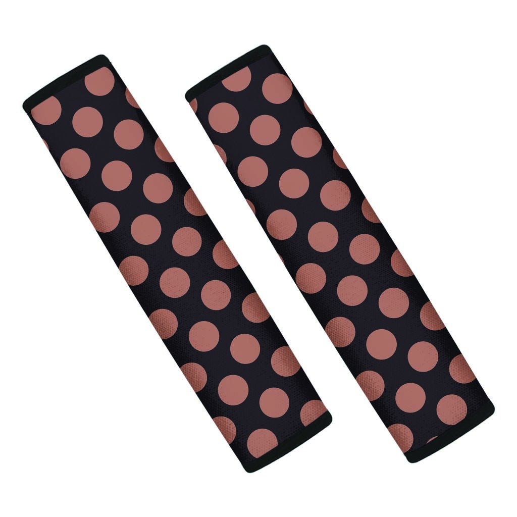 Black Brown Polka Dot Seat Belt Cover-grizzshop