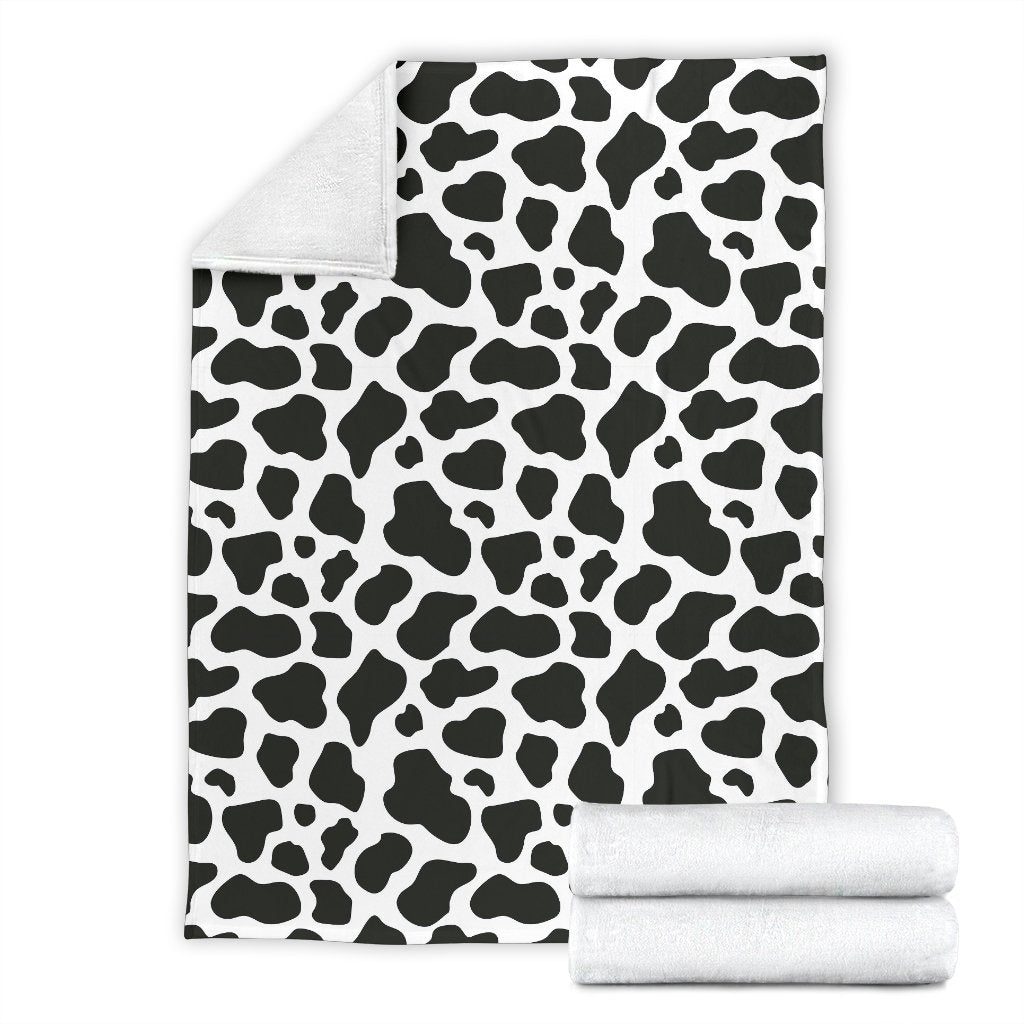 Black Cow Pattern Print Blanket-grizzshop