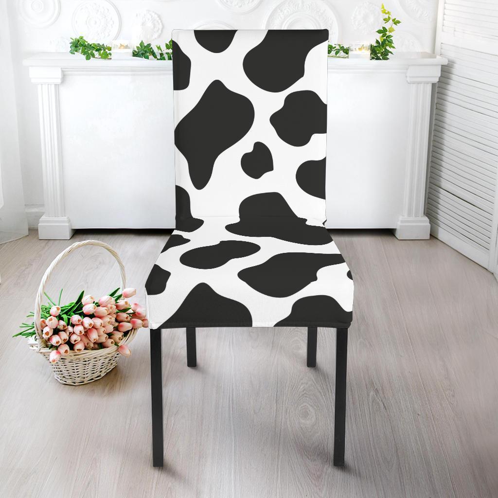 Black Cow Pattern Print Chair Cover-grizzshop