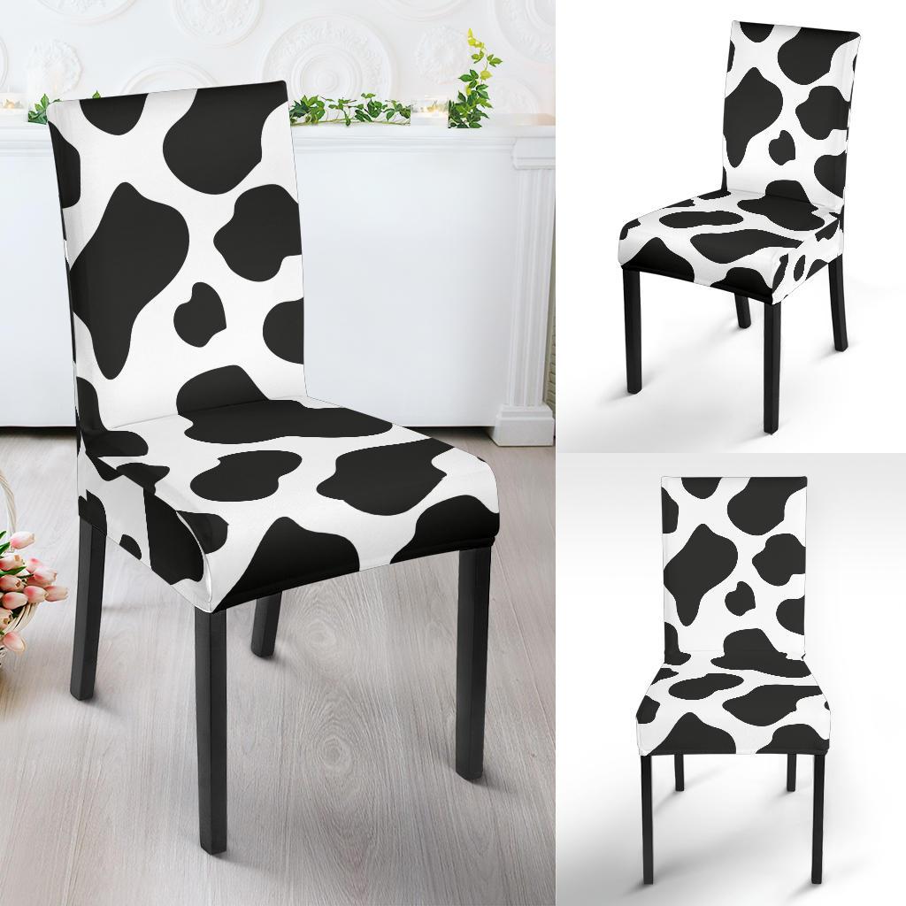 Black Cow Pattern Print Chair Cover-grizzshop