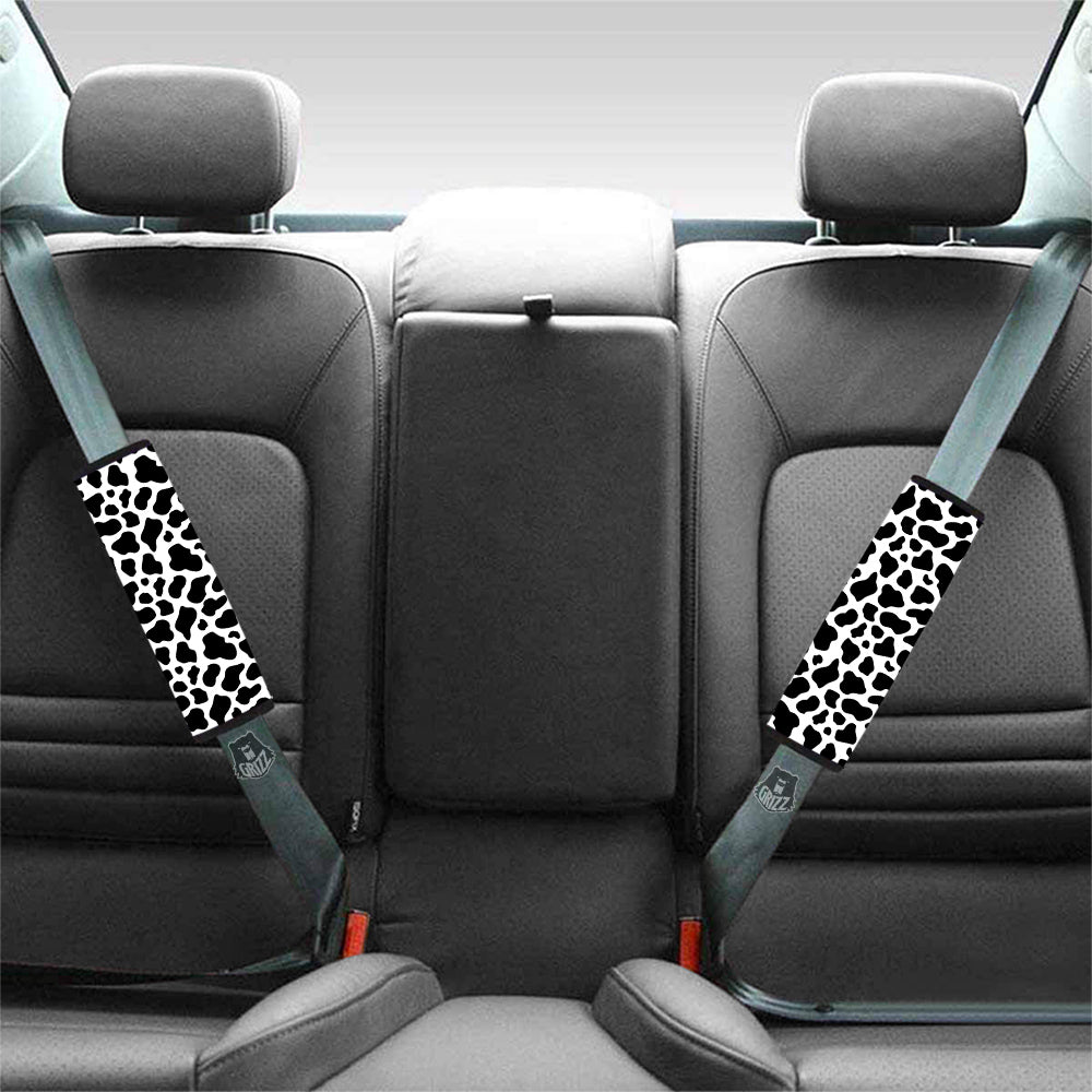 Black Cow Print Pattern Car Seat Belt Cover-grizzshop