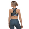 Black Gold Cracked Marble Sports Bra-grizzshop