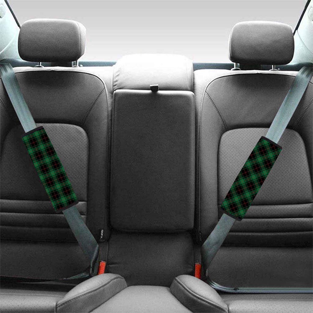 Black Green Plaid Tartan Seat Belt Cover-grizzshop