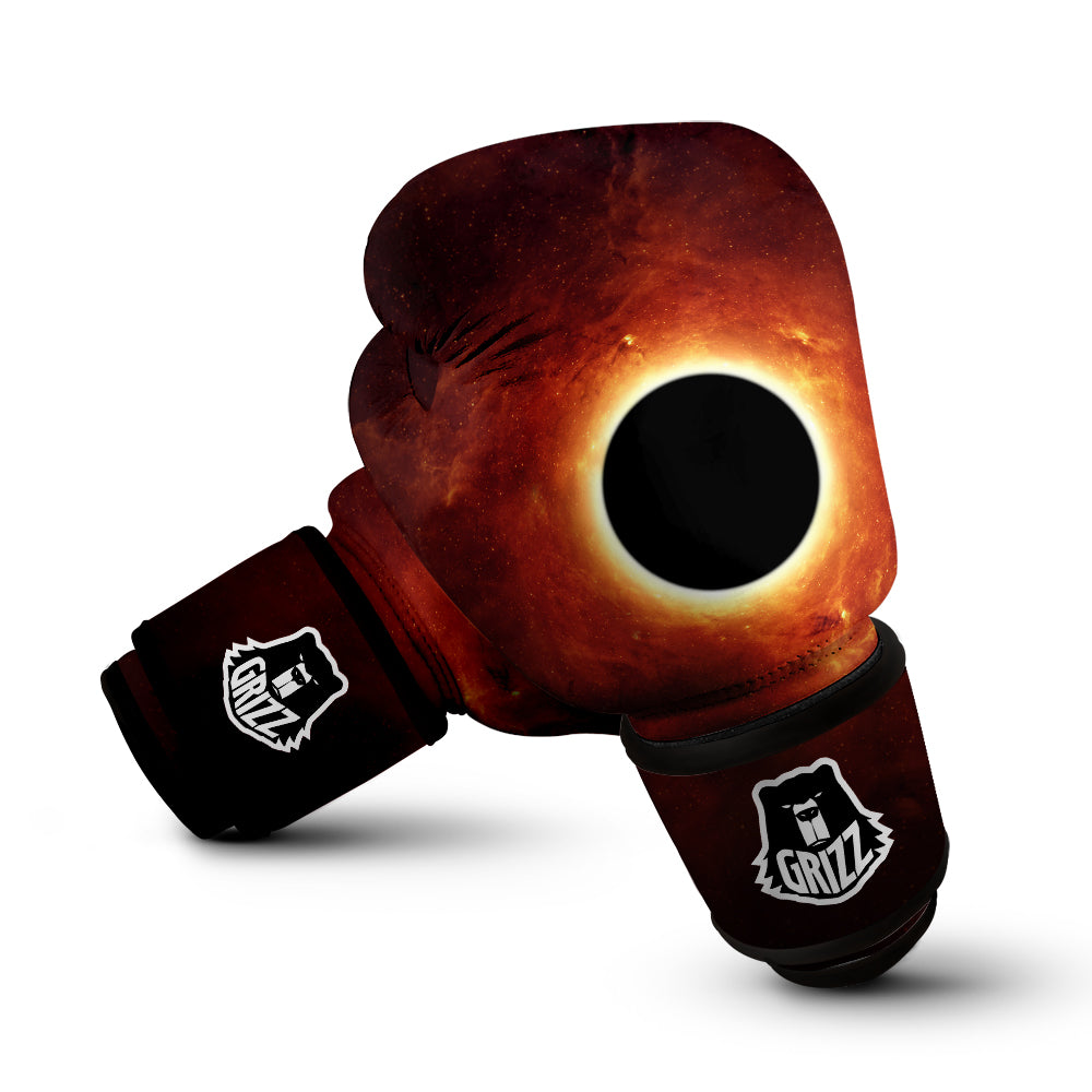 Black Hole Scientific Print Boxing Gloves-grizzshop