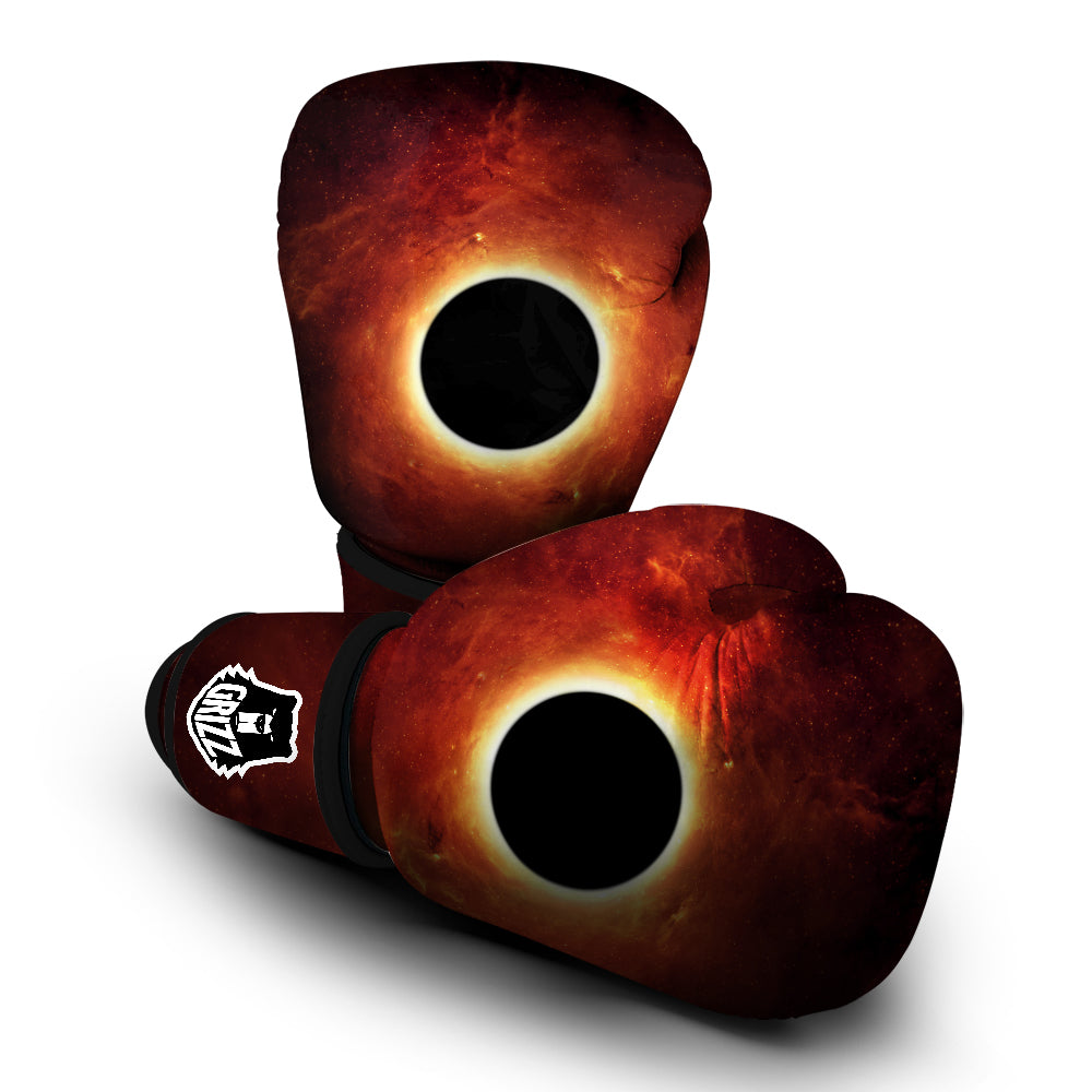 Black Hole Scientific Print Boxing Gloves-grizzshop