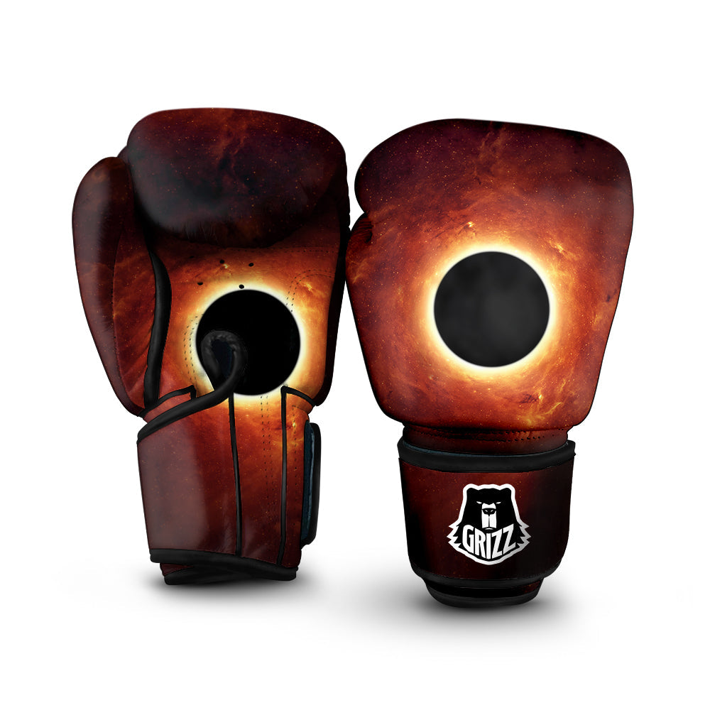 Black Hole Scientific Print Boxing Gloves-grizzshop