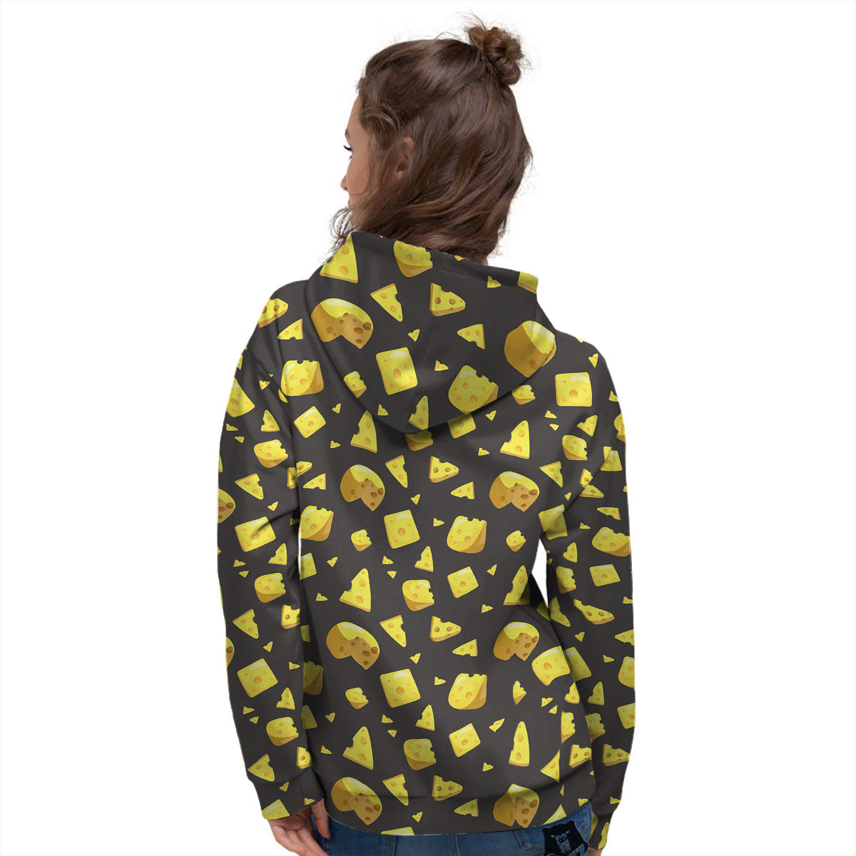 Black Holes And Cheese Print Pattern Women's Hoodie-grizzshop