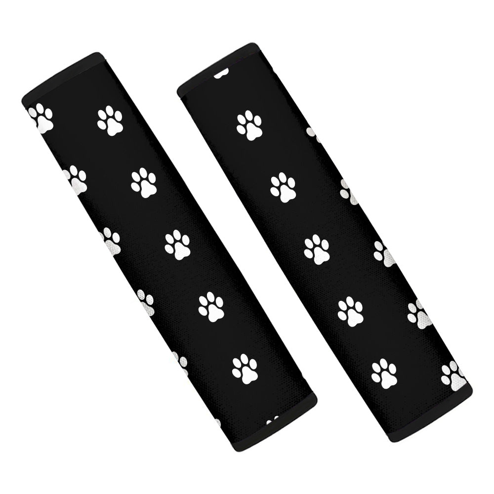 Black Paw Print Car Seat Belt Cover-grizzshop