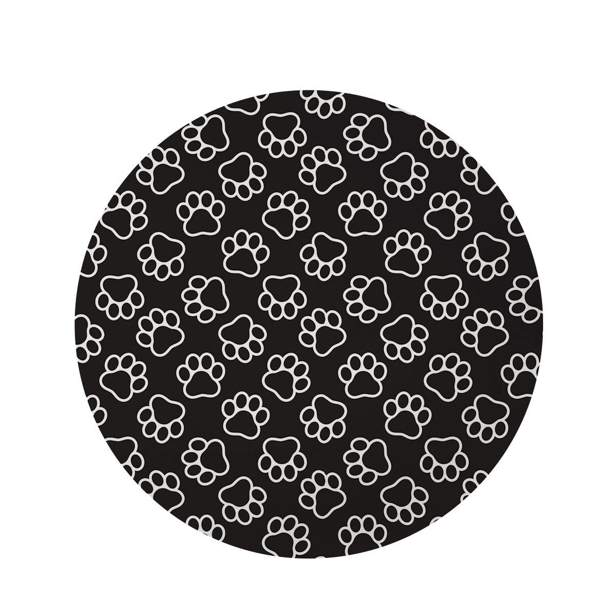 Black Paw Round Rug-grizzshop