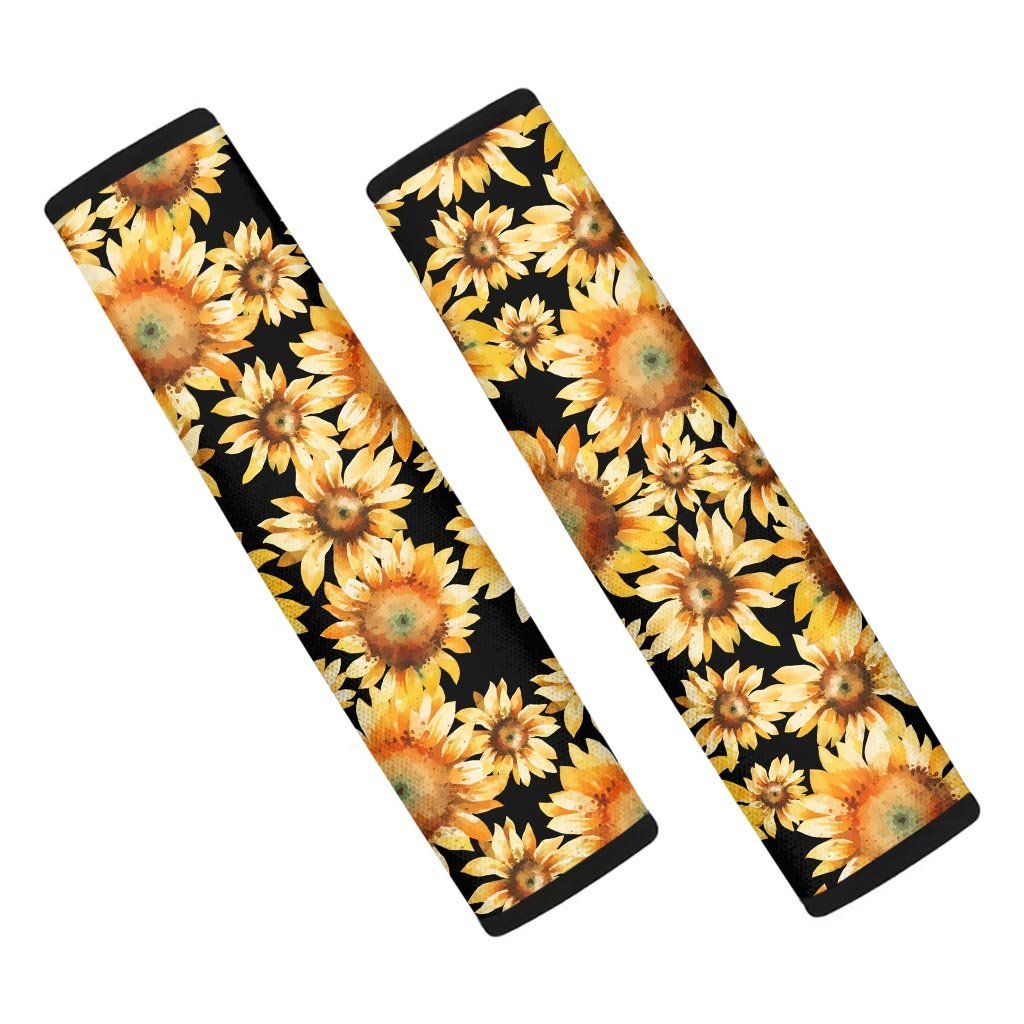 Black Sunflower Seat Belt Cover-grizzshop
