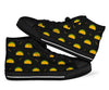 Black Taco Pattern Print Men Women's High Top Shoes-grizzshop
