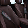 Black Tartan Plaid Seat Belt Cover-grizzshop