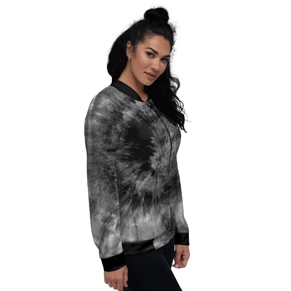 Black Tie Dye Women's Bomber Jacket-grizzshop