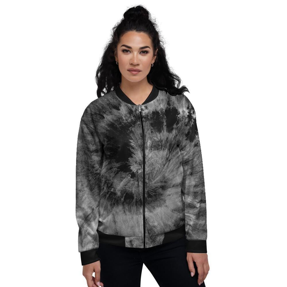 Black Tie Dye Women's Bomber Jacket-grizzshop