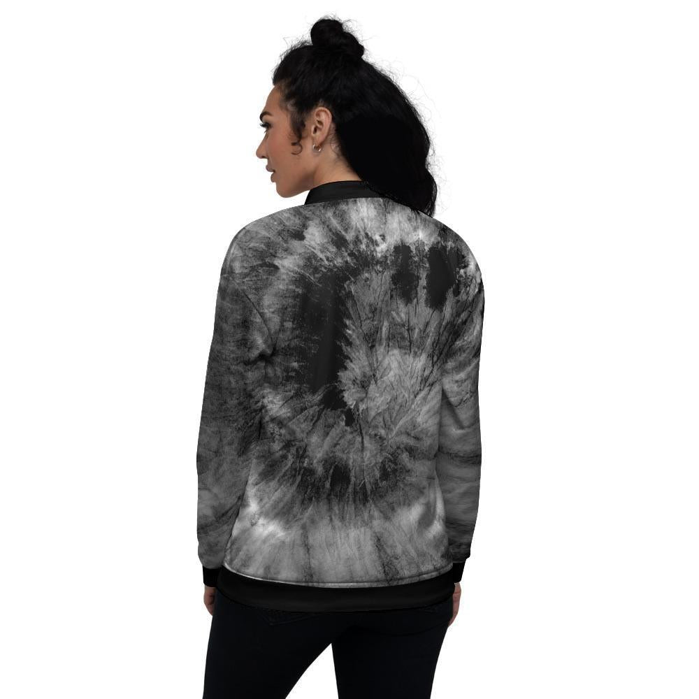 Black Tie Dye Women's Bomber Jacket-grizzshop