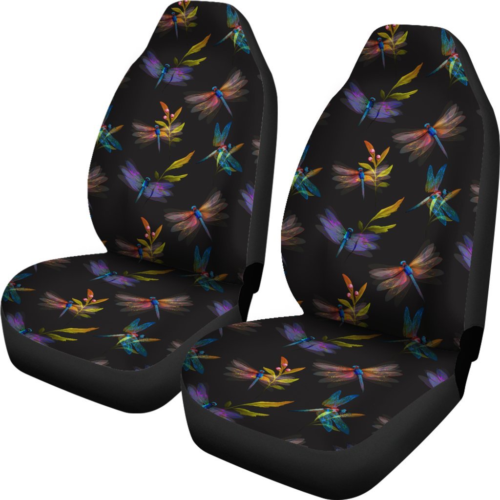 Black Purple Dragonfly Car Seat Cover Car Seat Universal Fit-grizzshop