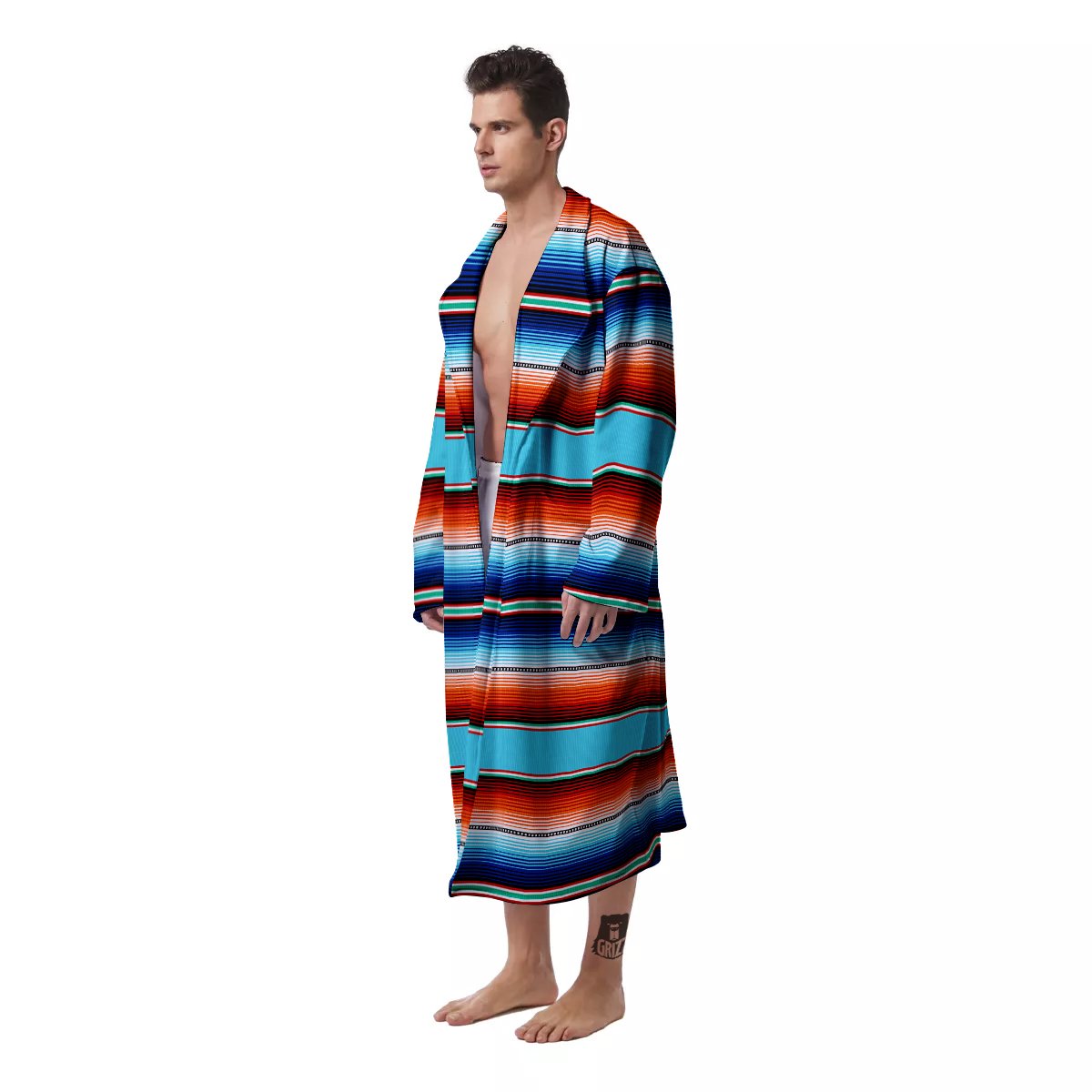 Blanket Mexican Vintage Print Pattern Men's Robe-grizzshop