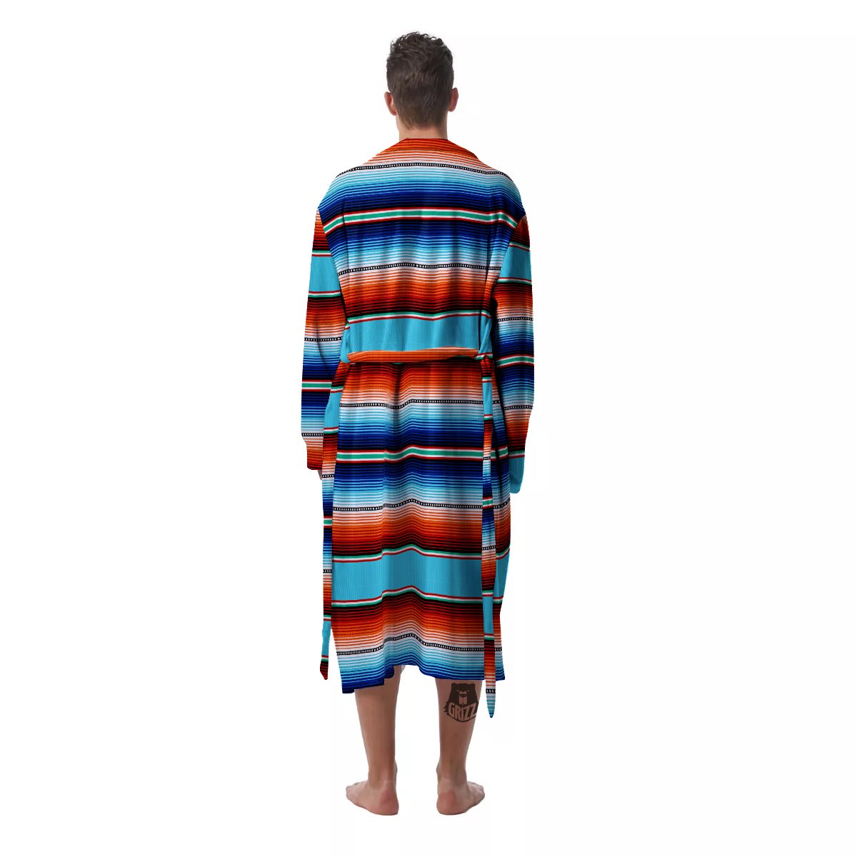 Blanket Mexican Vintage Print Pattern Men's Robe-grizzshop