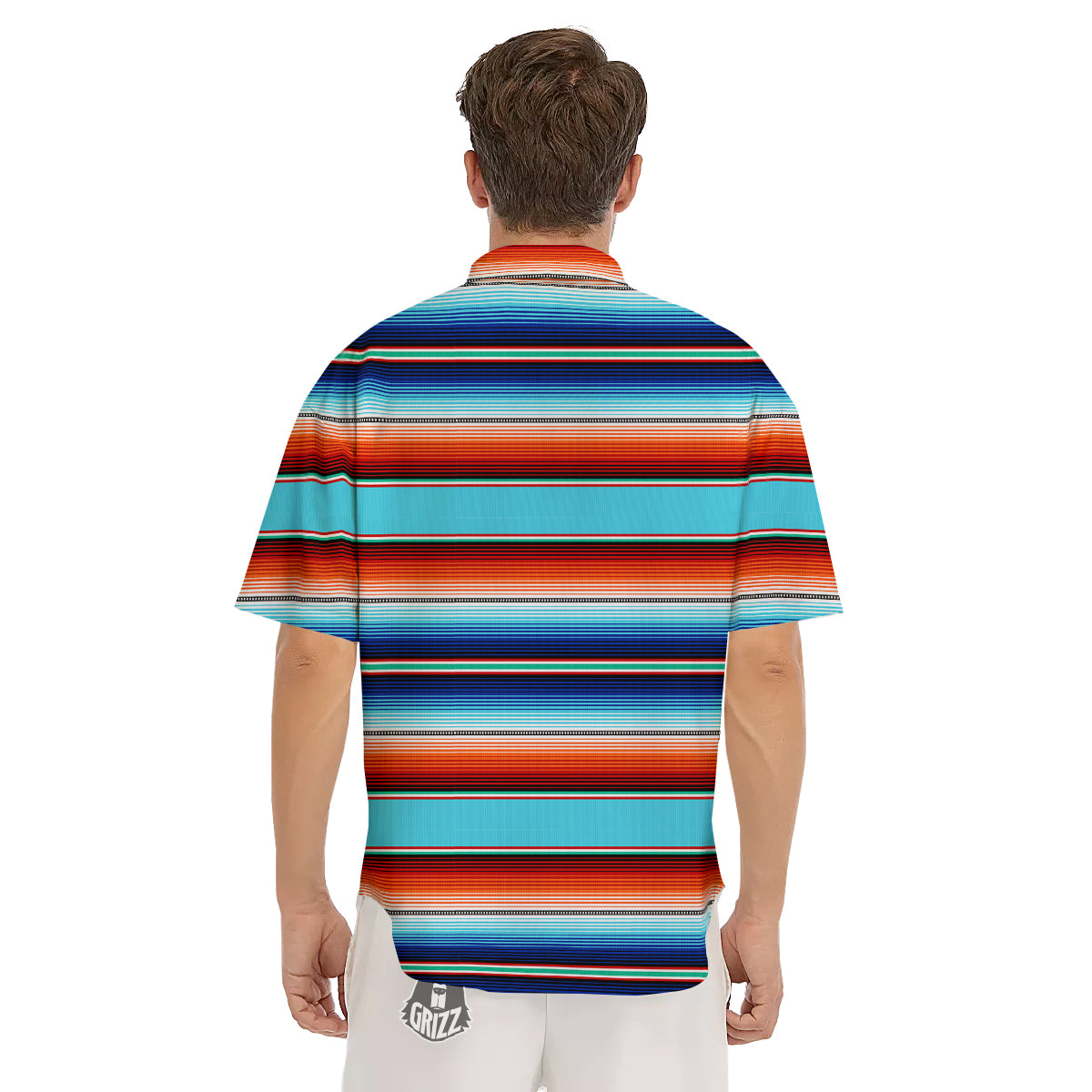 Blanket Mexican Vintage Print Pattern Men's Short Sleeve Shirts-grizzshop