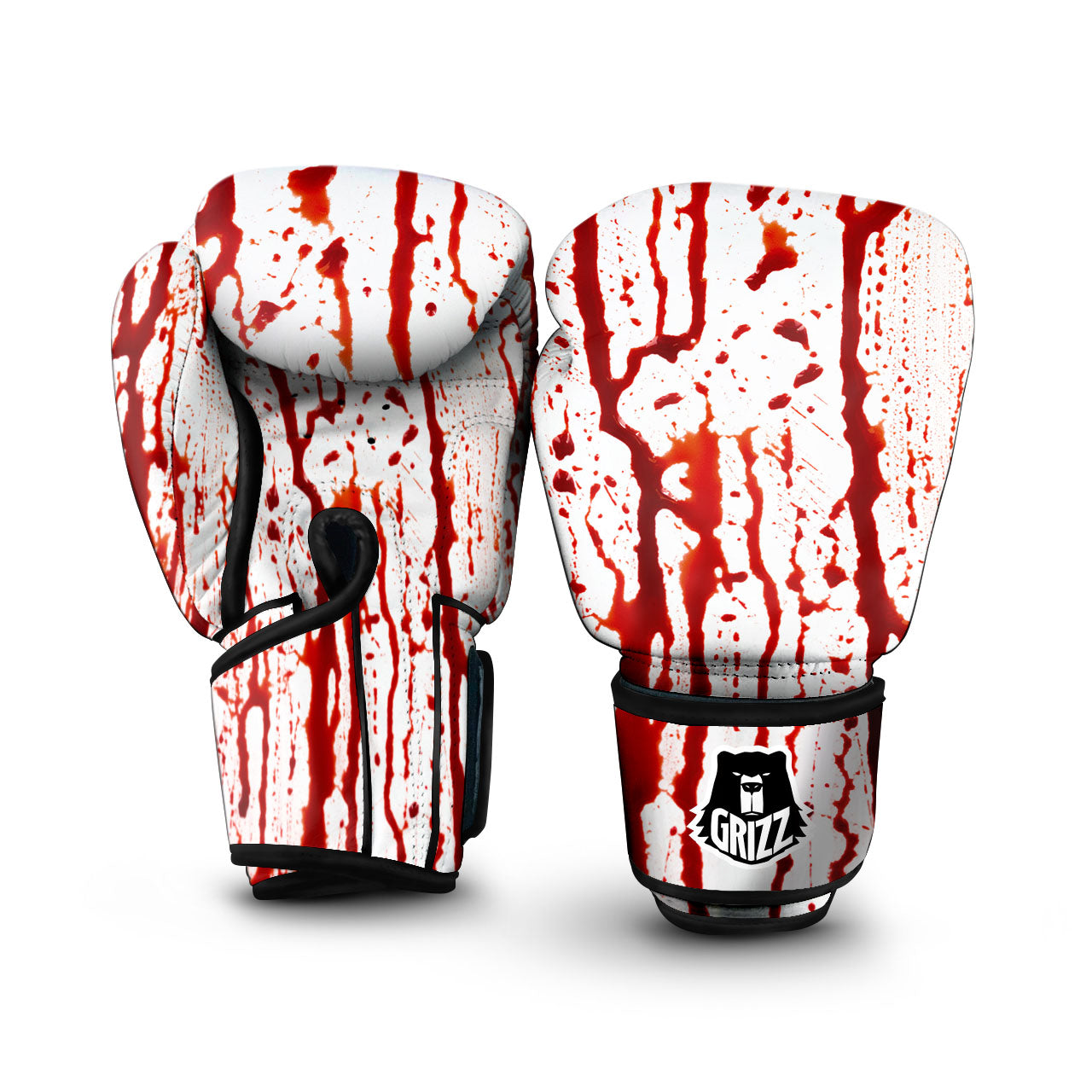 Blood Drip Print Boxing Gloves-grizzshop