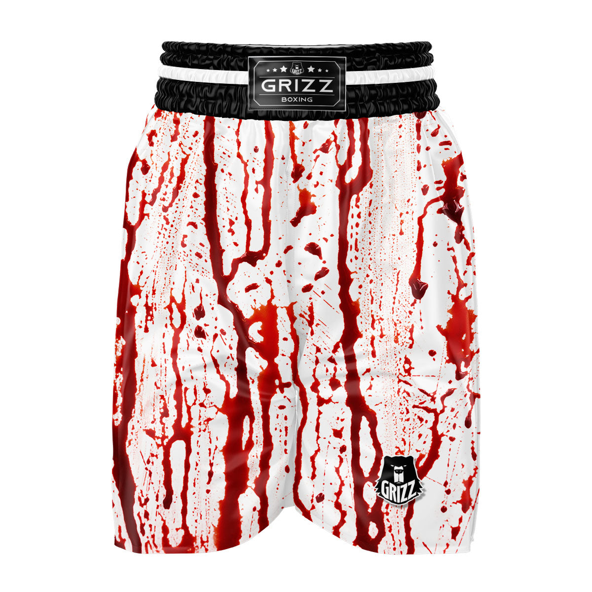 Blood Drip Print Boxing Shorts-grizzshop