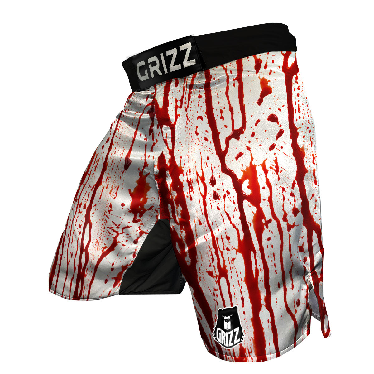 Blood Drip Print MMA Shorts-grizzshop