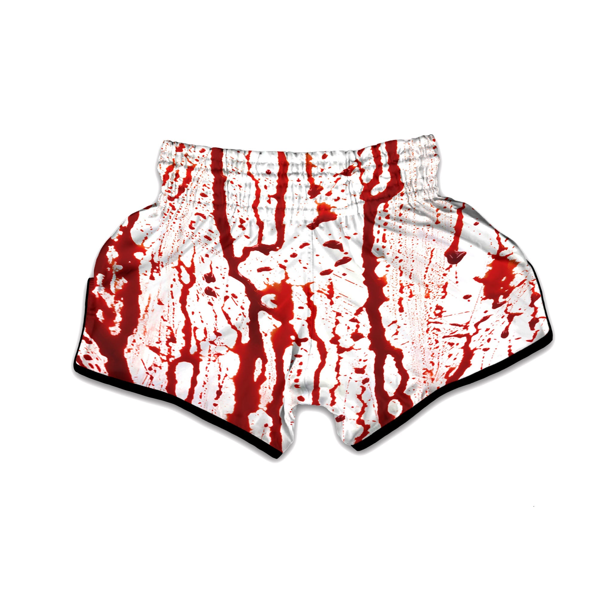 Blood Drip Print Muay Thai Boxing Shorts-grizzshop