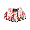 Blood Drip Print Muay Thai Boxing Shorts-grizzshop