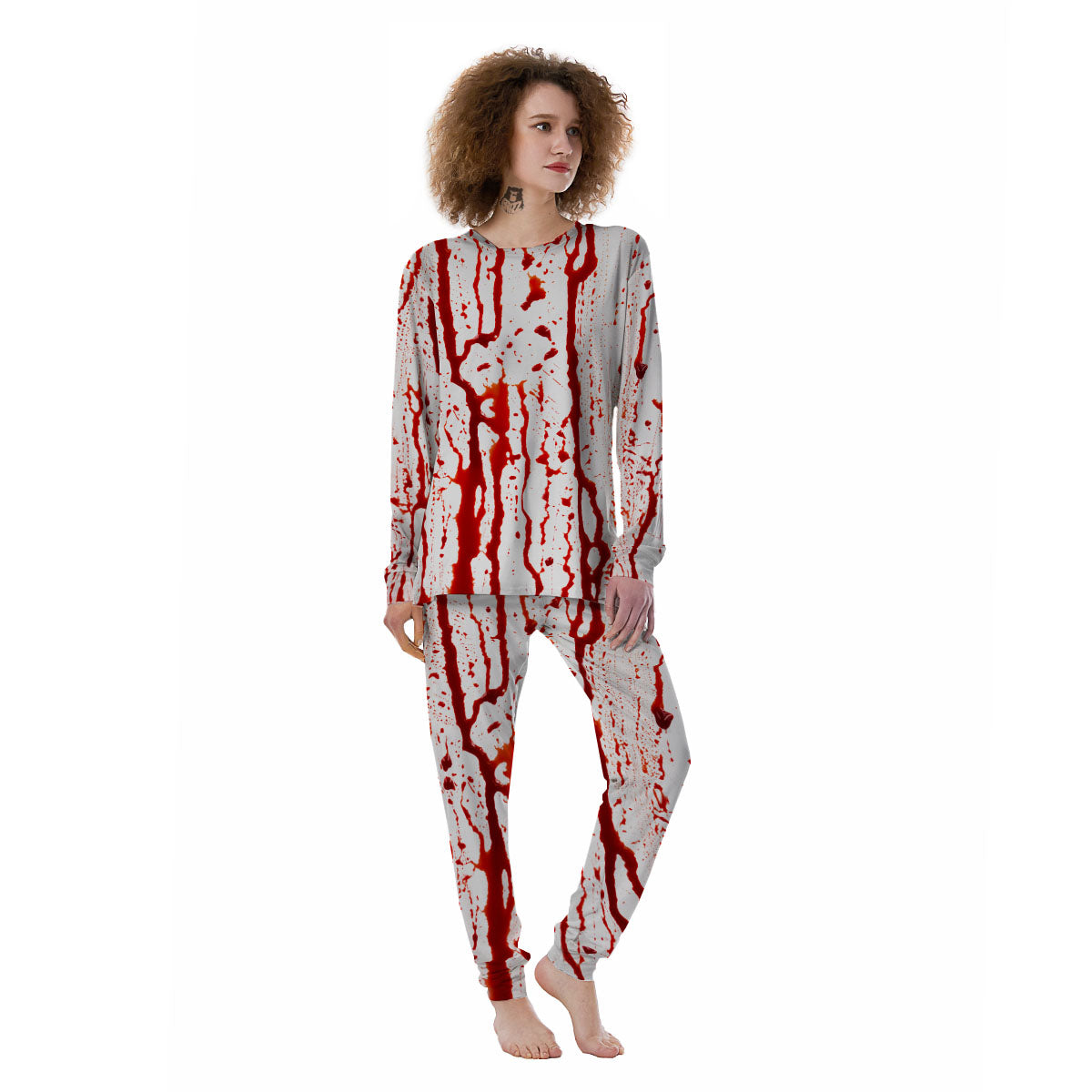 Blood Drip Print Women's Pajamas-grizzshop