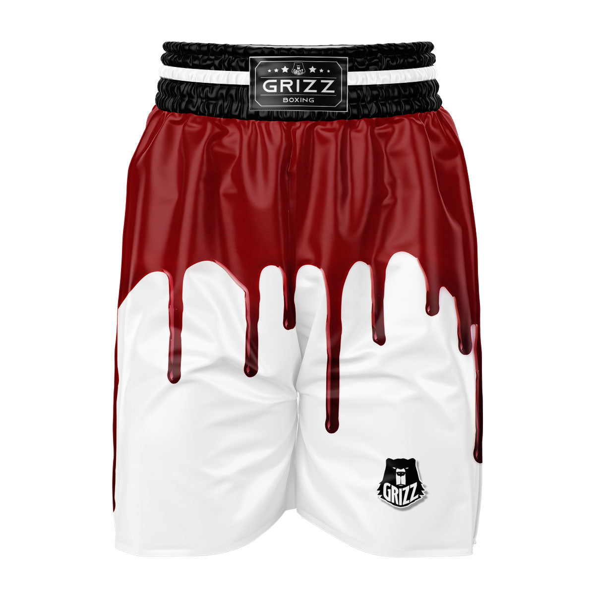 Blood Flowing Red Print Boxing Shorts-grizzshop