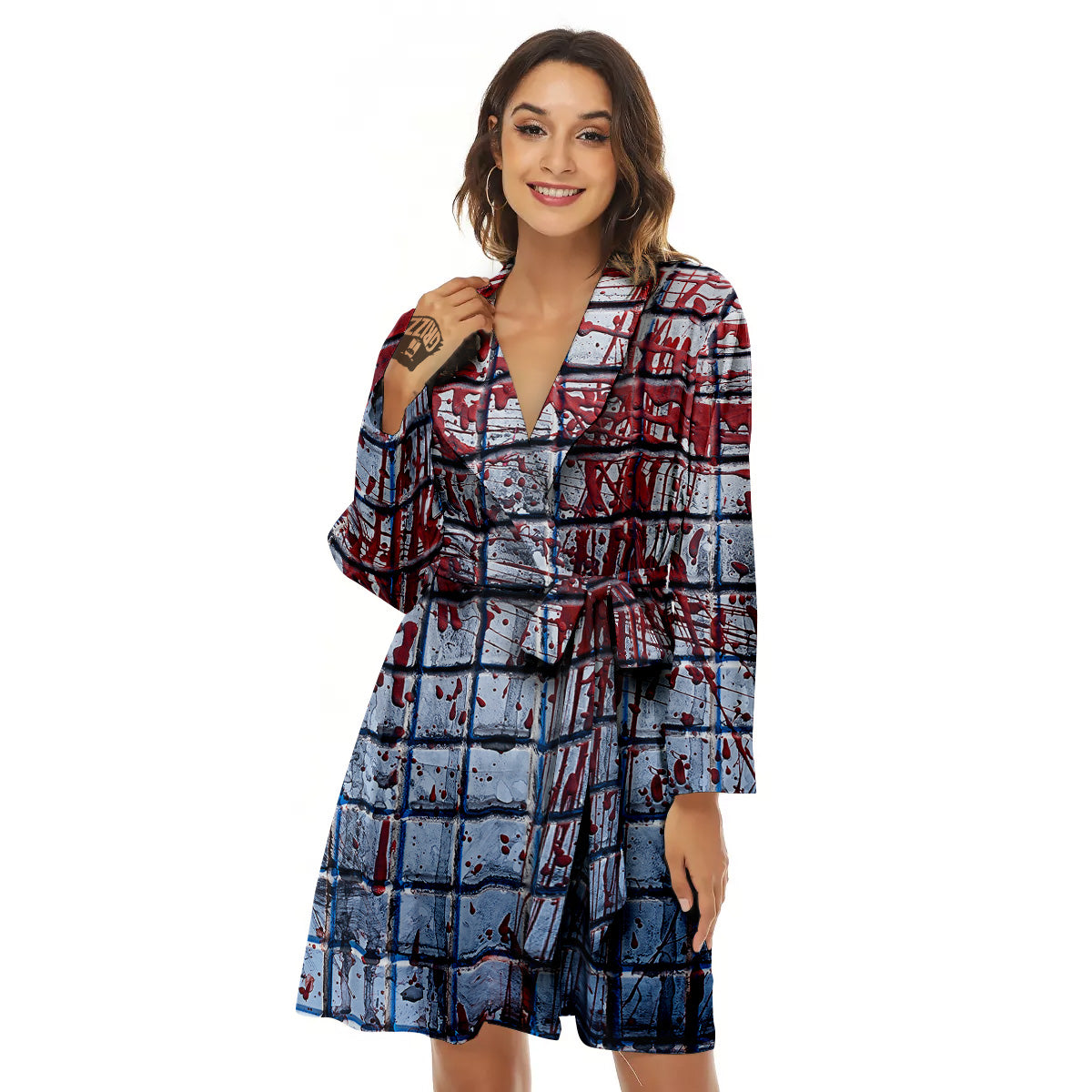 Blood Room Bloody Print Women's Robe-grizzshop