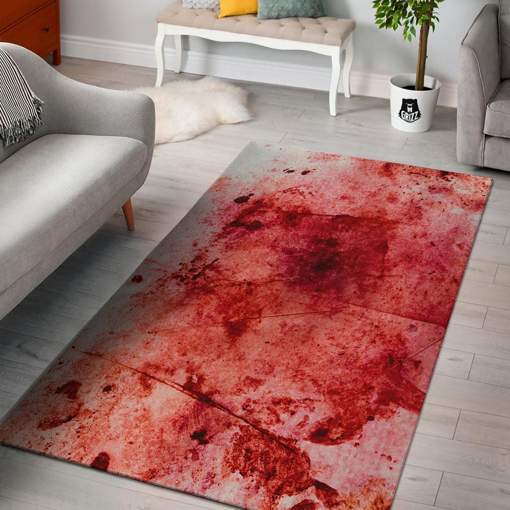 Blood Stains Red Print Floor Mat-grizzshop