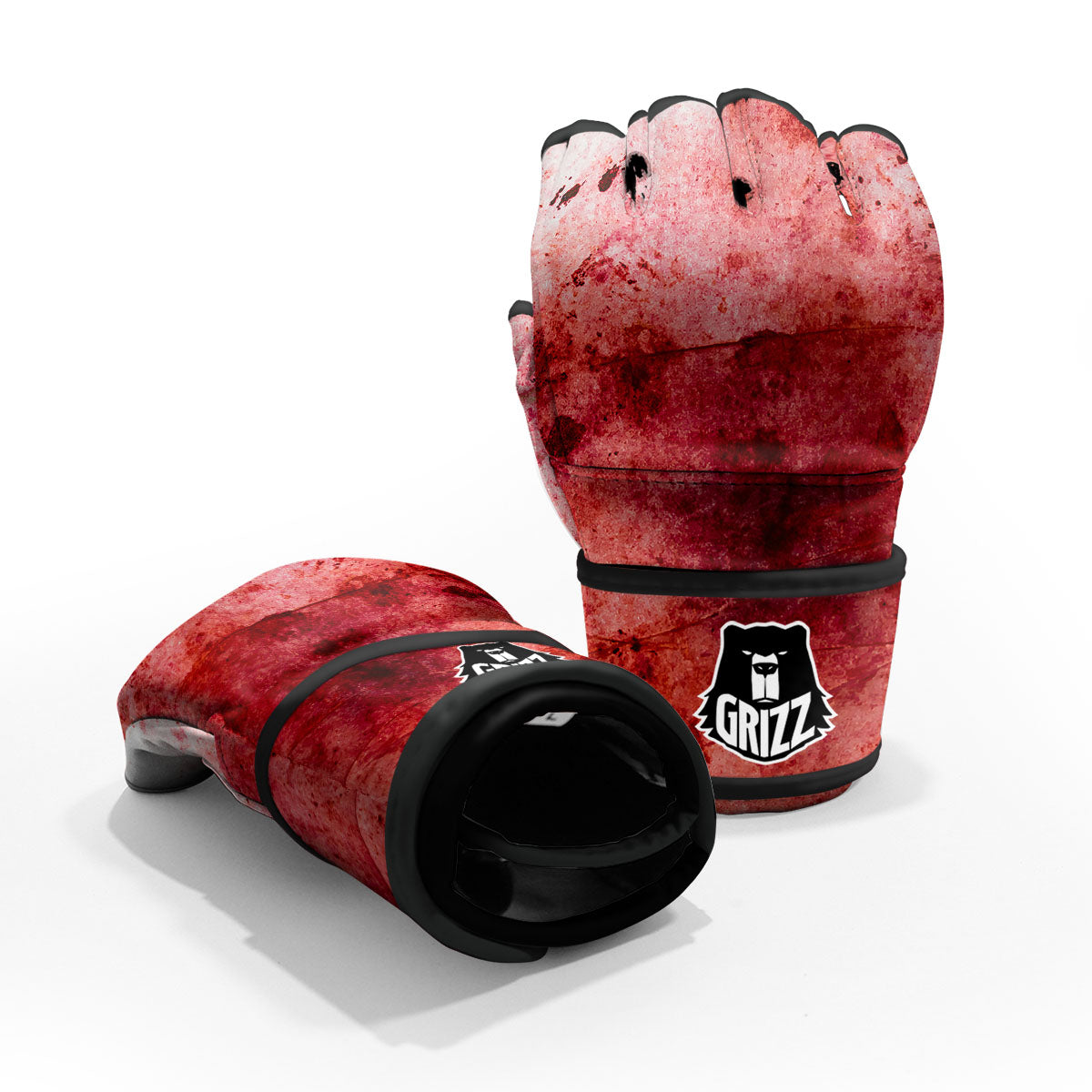 Blood Stains Red Print MMA Gloves-grizzshop