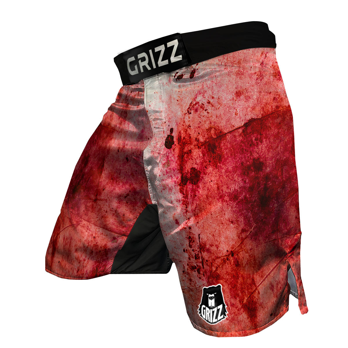 Blood Stains Red Print MMA Shorts-grizzshop