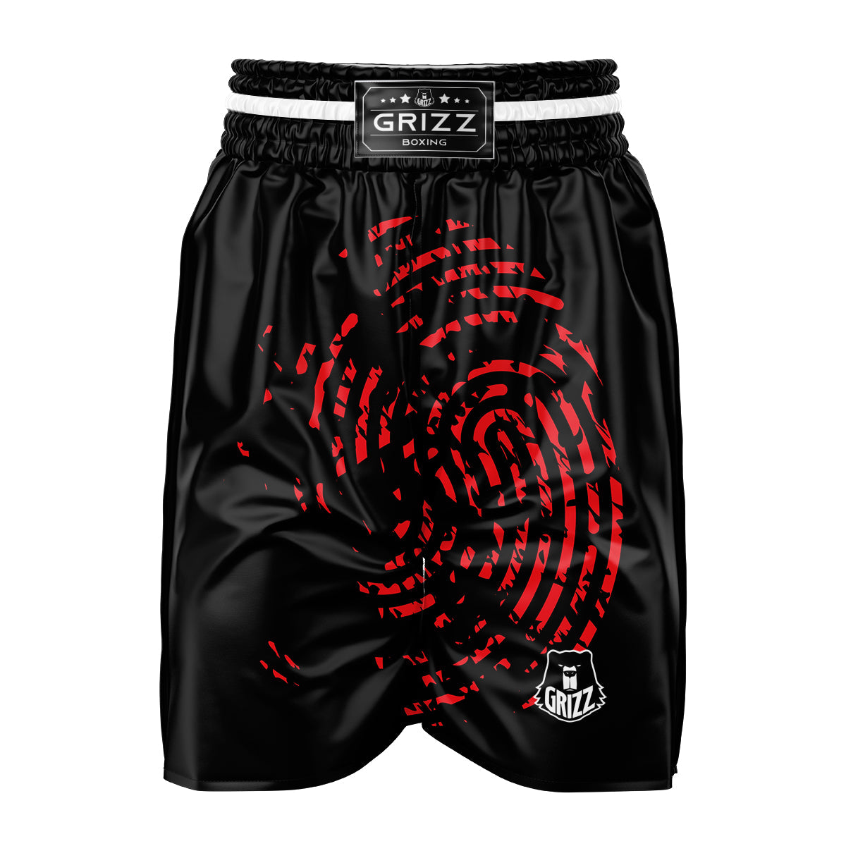 Bloody Finger Red Print Boxing Shorts-grizzshop