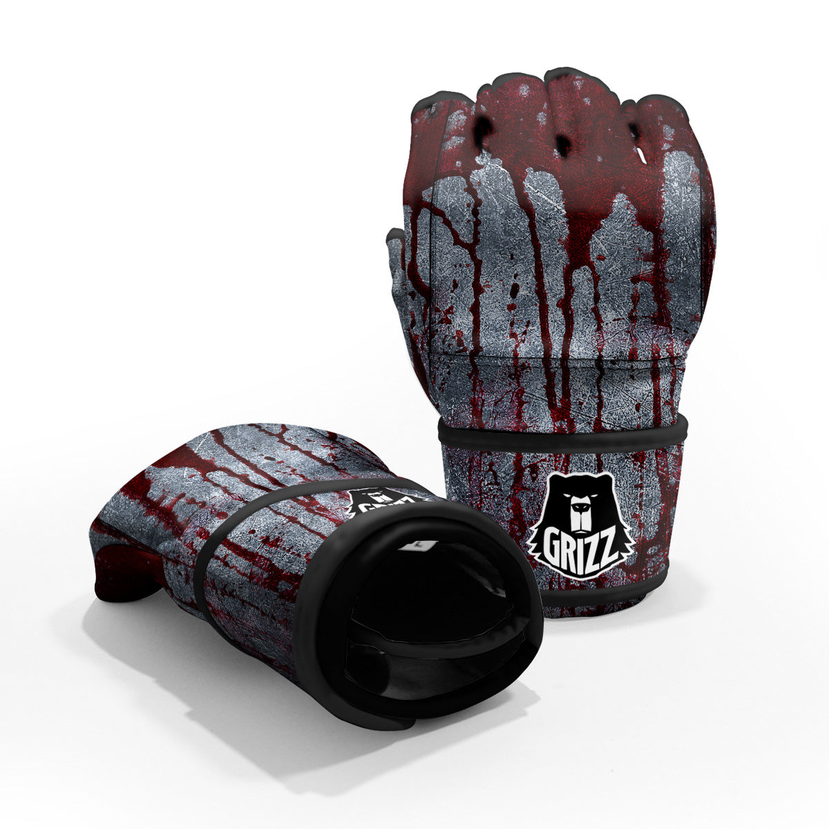 Bloody Metal Wall Print MMA Gloves-grizzshop