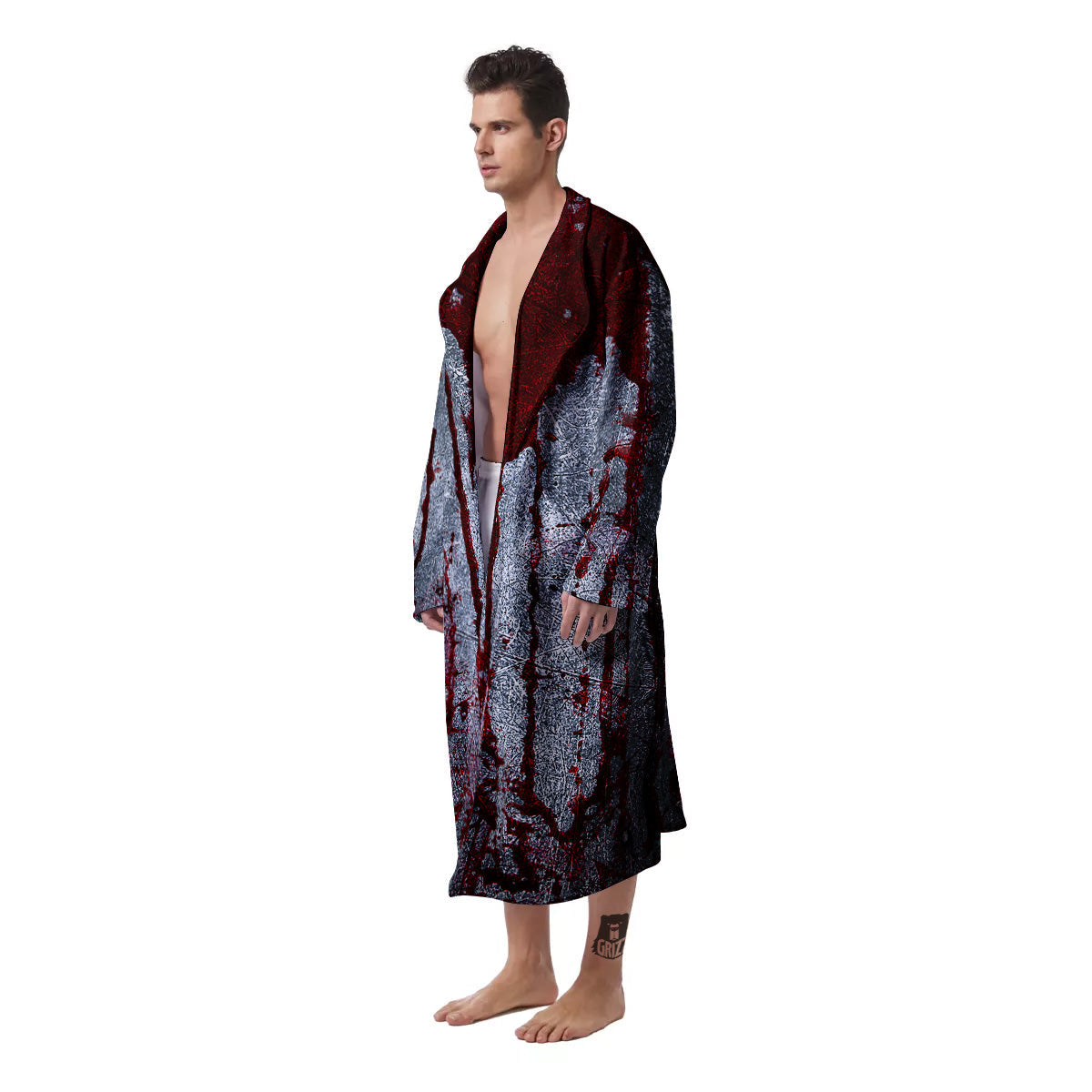 Bloody Metal Wall Print Men's Robe-grizzshop