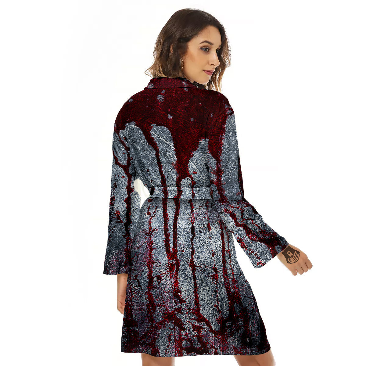 Bloody Metal Wall Print Women's Robe-grizzshop