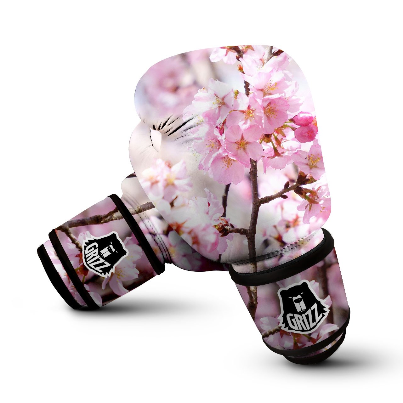 Blossom Spring Cherry Print Boxing Gloves-grizzshop