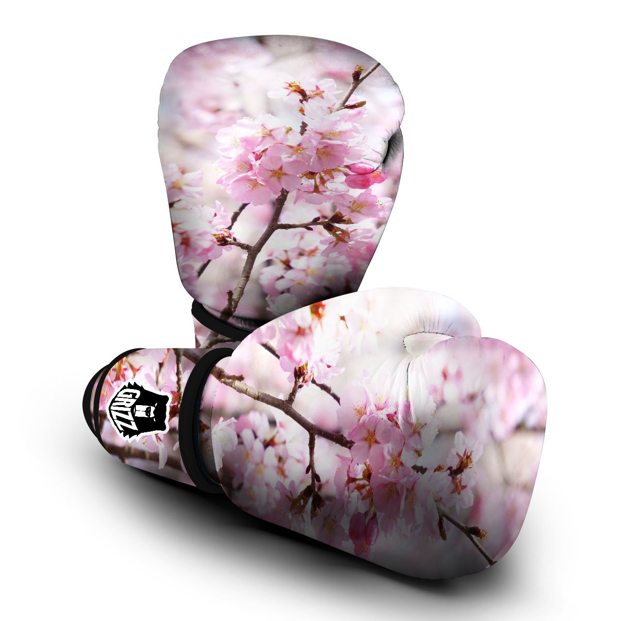 Blossom Spring Cherry Print Boxing Gloves-grizzshop