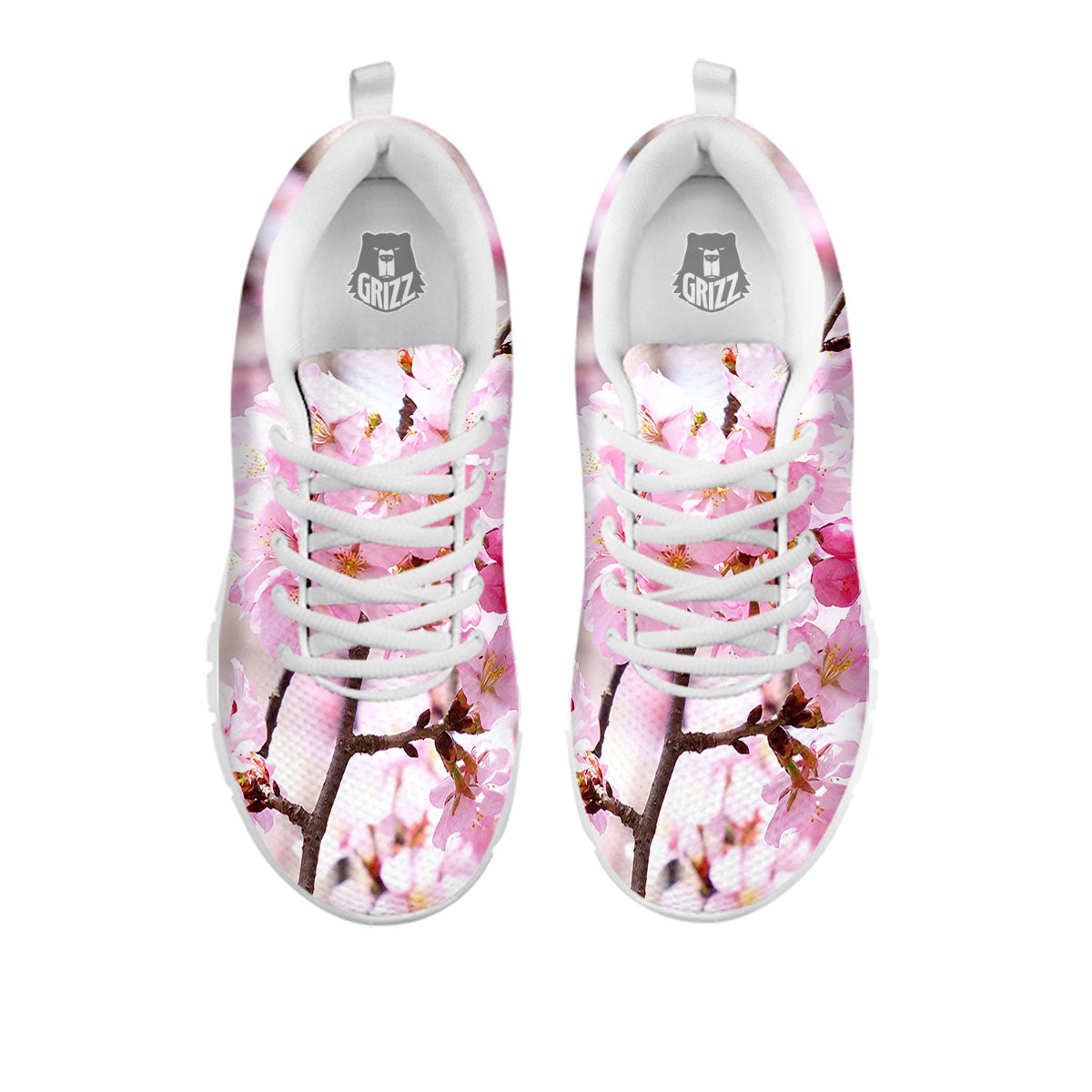 Blossom Spring Cherry Print White Sneaker-grizzshop